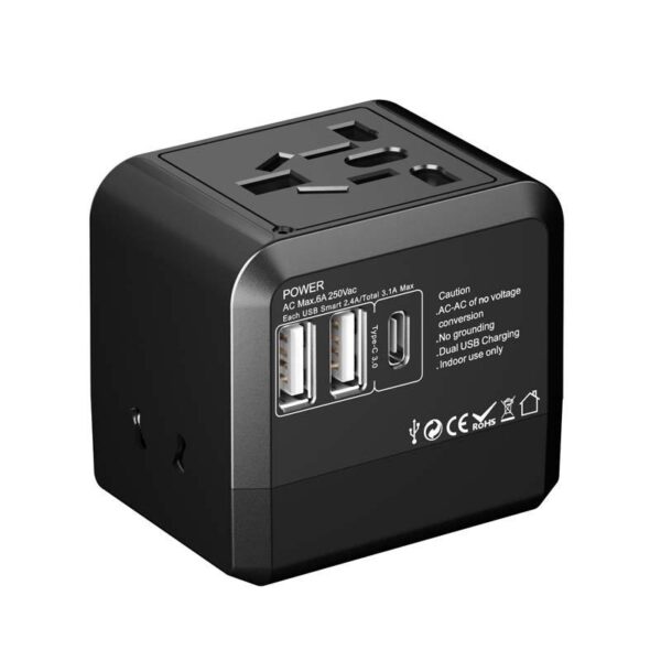 3.1A Fast Charge 1 Type-C Travel Adapter USB Wall Universal Multi-Plug