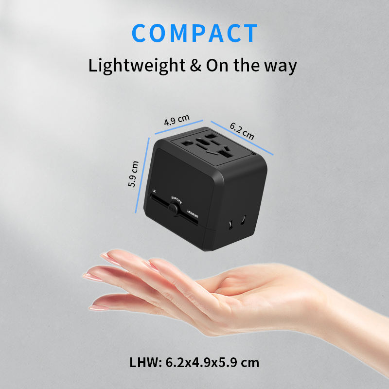 3.1A Fast Charge 1 Type-C Travel Adapter USB Wall Universal Multi-Plug